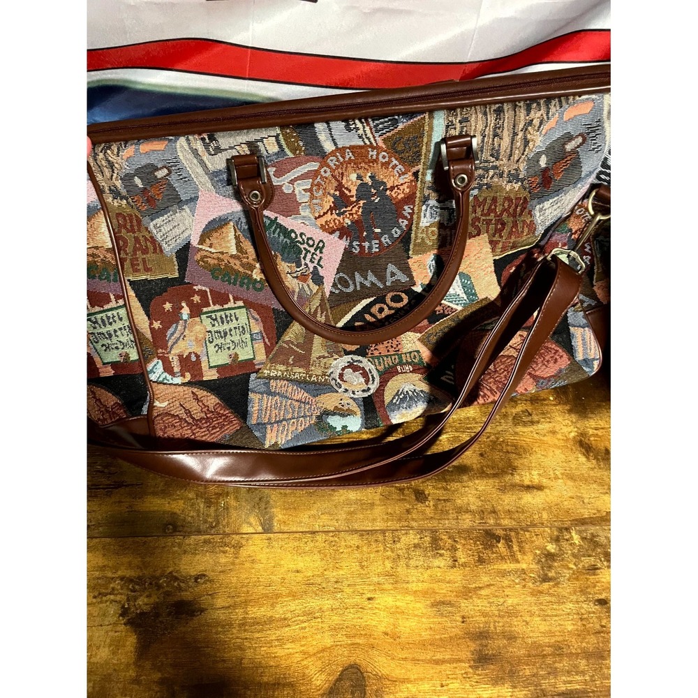 Bueno Travel Doctor Bag Unisex Multicolor Handmade Tapestry Crossbody Strap
